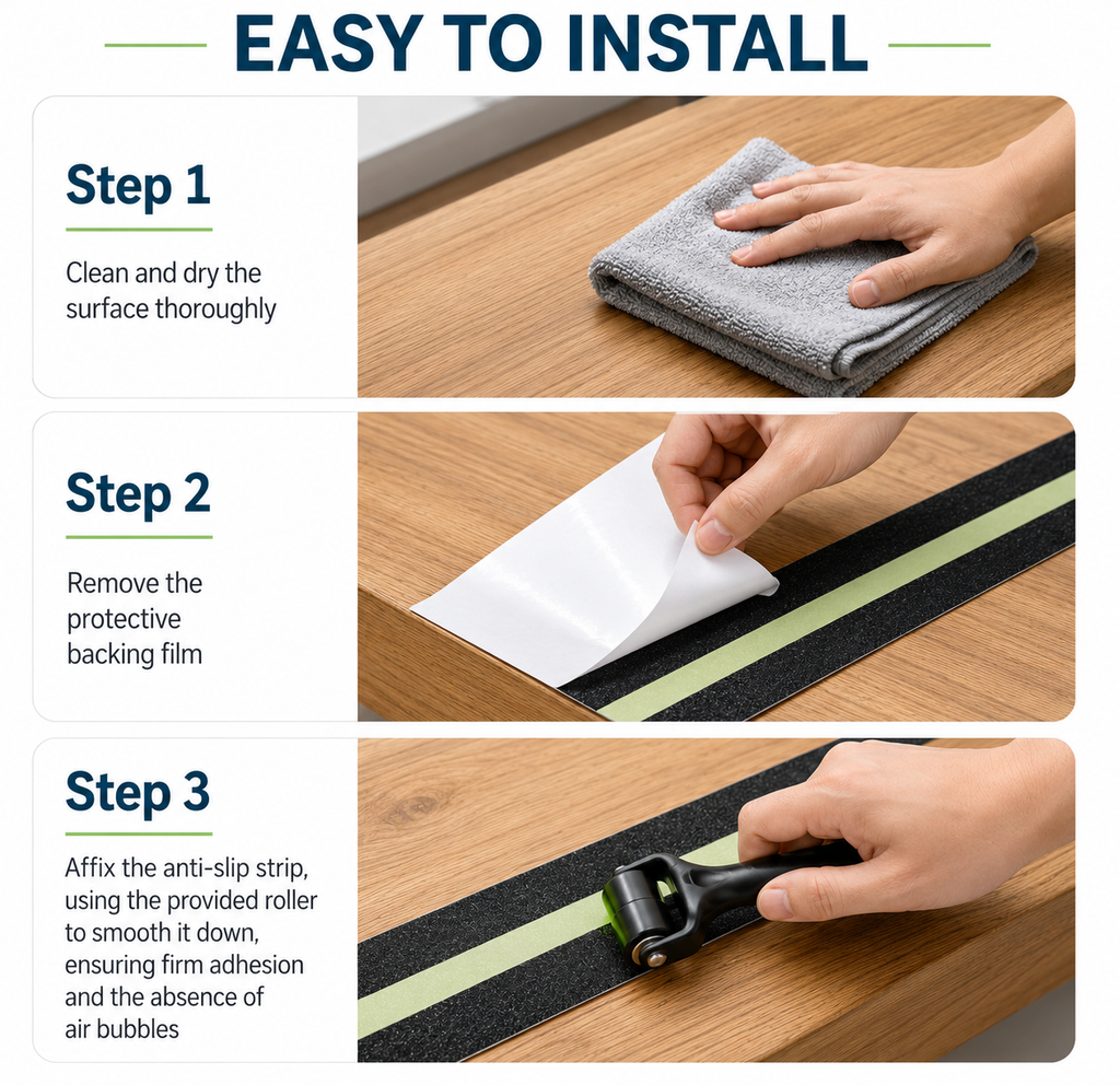 Heavy Duty Anti-Skid Safety Tape for Stairs & Floors