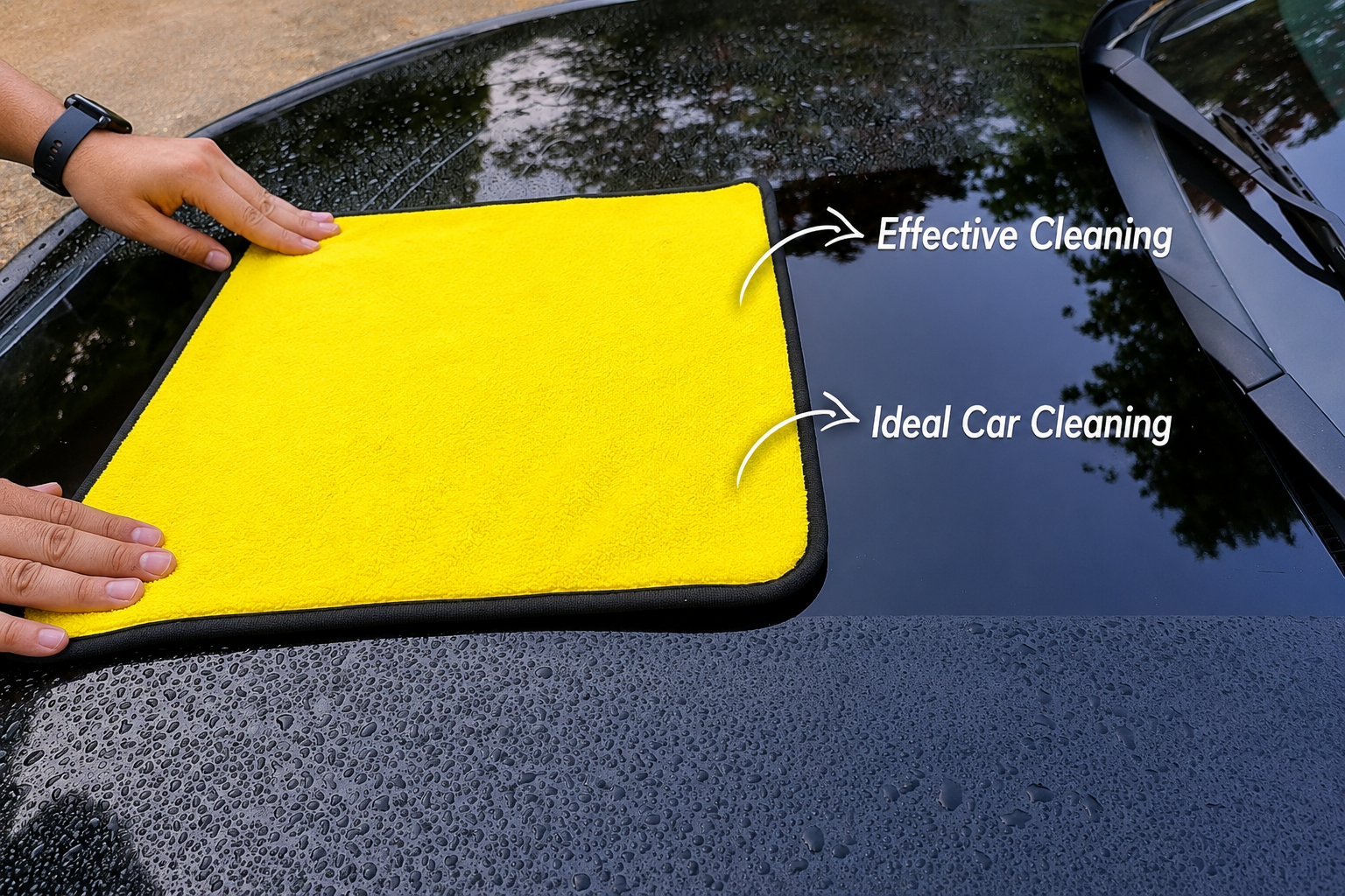 Premium 800 GSM Microfiber Cleaning Cloth (Pack of 2) | Ultra Soft Car Drying & Polishing Towels for Car, Bike, Glass & Home (30×40 cm)