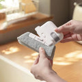 2-in-1 Window Track Cleaning Brush Set (2 Pcs) | Groove, Sliding Door & Window Rail Cleaner with Built-in Dust Collector