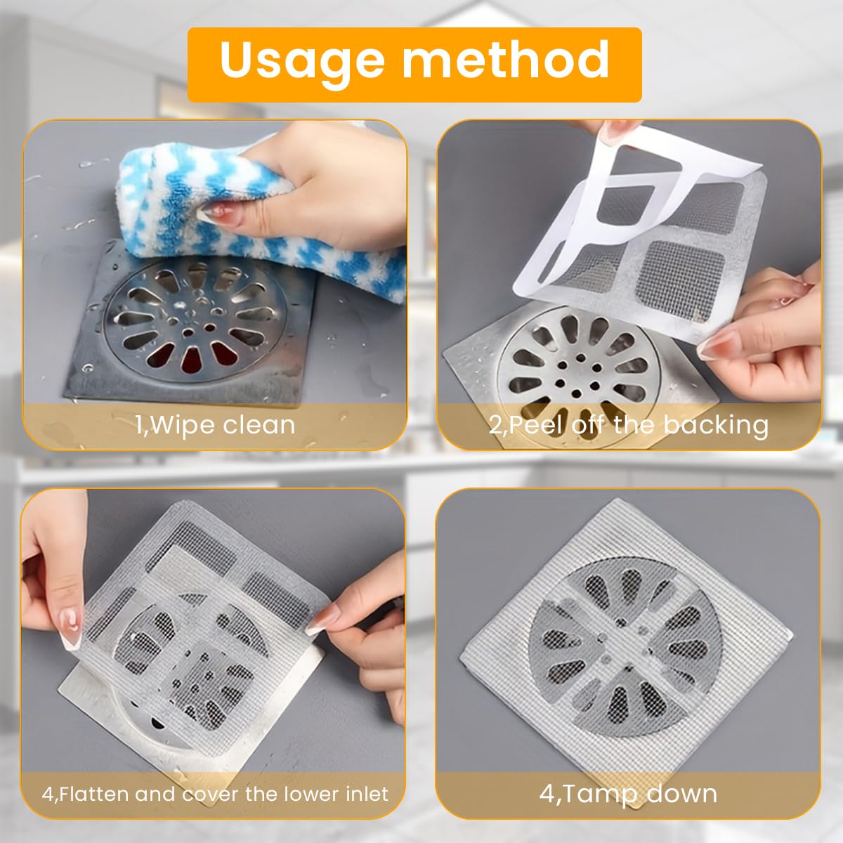 Sink Drain sticker Pack of 10