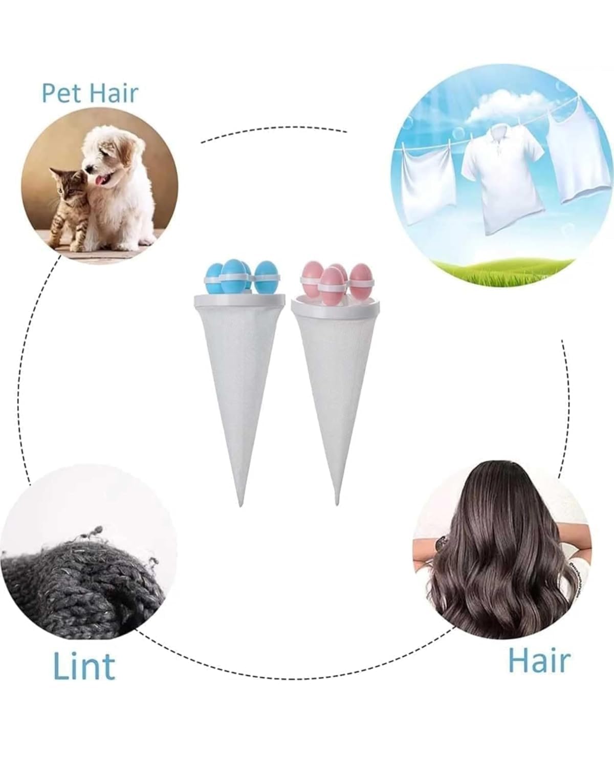 Washing Machine Hair Lint remover Pack of 3