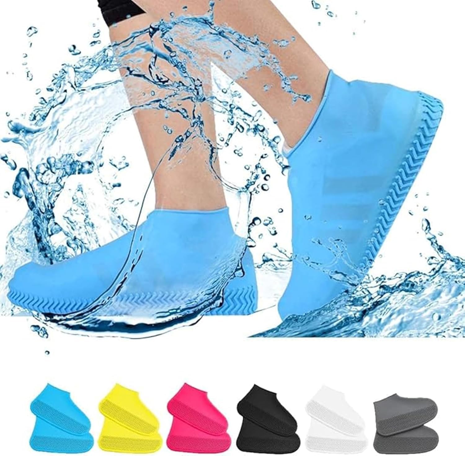 Reusable Waterproof Silicone Shoe Covers | Anti-Slip Rain Shoe Protectors